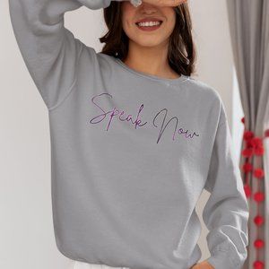 Speak Now Sport Grey Sweatshirt / Taylor Swift / Sweatshirt / Speak Now